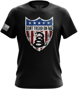 1776 Don't Tread on Me American Flag Military Army Mens Don't Tread black T-Shirt