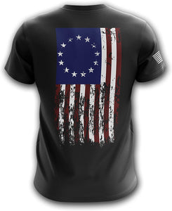 1776 We The People American Flag Military Army Mens 76 Flag black T-Shirt