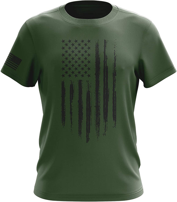 American Flag Military Army Mens Flag green T-Shirt