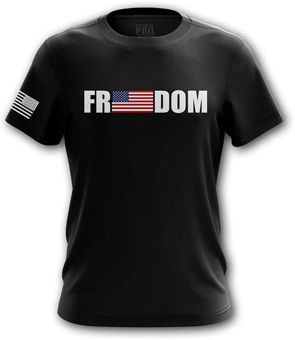 American Freedom Eagle Cross Flag Military Army Mens Freedom black T-Shirt