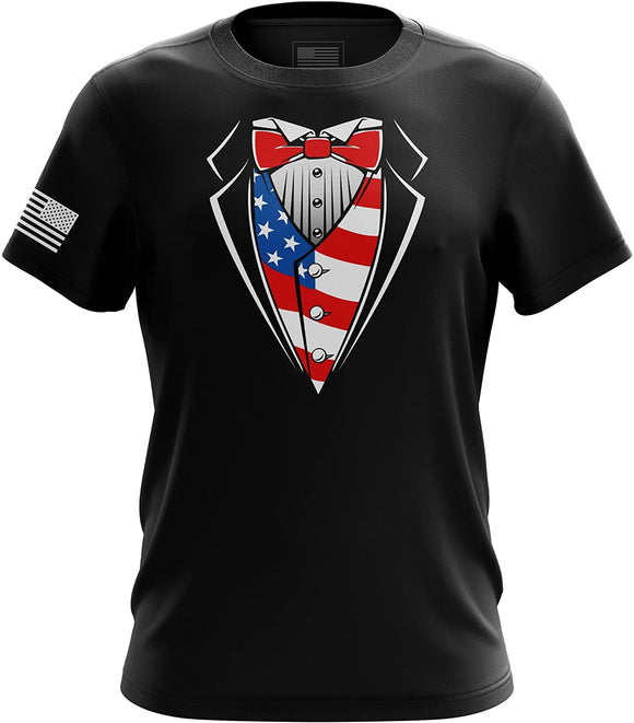 American Tuxedo Flag black T-Shirt