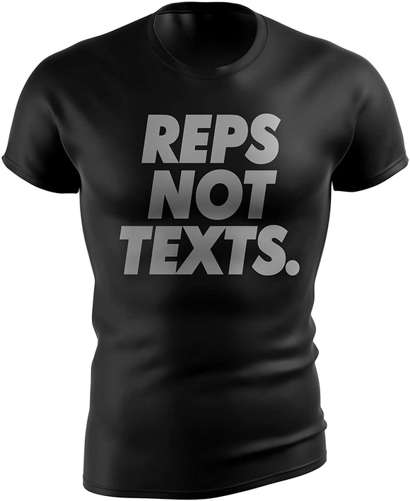 Gym Day Gym for Bodybuilders Motivational Bodybuilding Reps Not Texts black T-Shirt