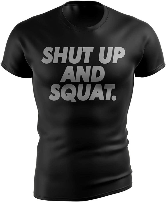 Gym Day Gym for Bodybuilders Motivational Bodybuilding Shutup Squat black T-Shirt