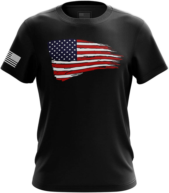 Merica American Flag K9 Unit Military Army Mens American Flag black T-Shirt