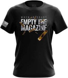 Pro Gun Second Amendment American Flag Don't Tread Mens Empty the Mag black T-Shirt