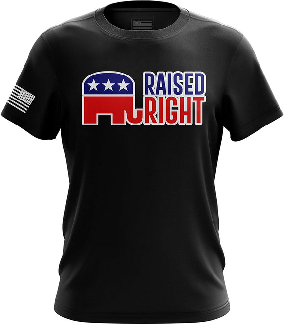 Republican Raised Right Conservative black T-Shirt