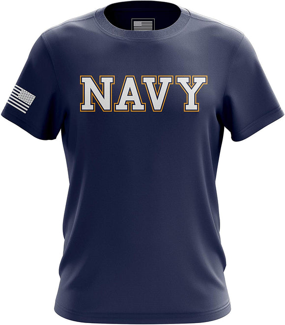 US Navy Veteran American Mens Navy blue T-Shirt